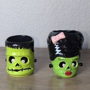 Bride Of Frankenstein And Frankenstein Bath And Body 2011 Candle Holders